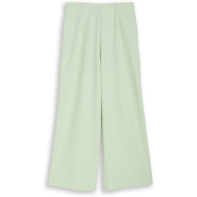 TOM TAILOR DENIM Damen High Waist Culotte Hose, grün, Uni, Gr. L TOM TAILOR DENIM Damen High Waist Culotte Hose, grün, Uni, Gr. L