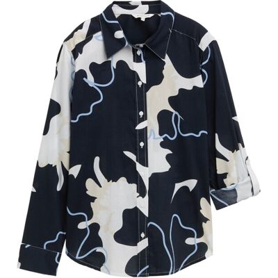 TOM TAILOR Damen Bluse mit Muster, blau, Geblümt, Gr. 38 TOM TAILOR Damen Bluse mit Muster, blau, Geblümt, Gr. 38
