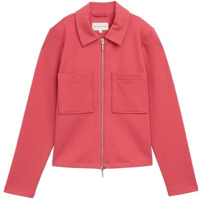 TOM TAILOR Damen Jacke mit Brusttaschen, rot, Uni, Gr. XXL TOM TAILOR Damen Jacke mit Brusttaschen, rot, Uni, Gr. XXL