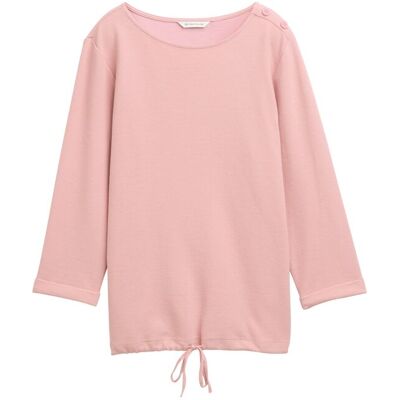 TOM TAILOR Damen Langarmshirt mit Knopf-Details, rosa, Uni, Gr. S TOM TAILOR Damen Langarmshirt mit Knopf-Details, rosa, Uni, Gr. S