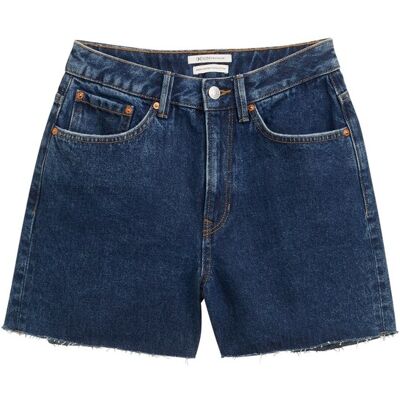 TOM TAILOR DENIM Damen TTLINLEY MOM Jeans Shorts, blau, Uni, Gr. XL TOM TAILOR DENIM Damen TTLINLEY MOM Jeans Shorts, blau, Uni, Gr. XL