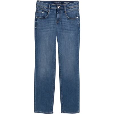 TOM TAILOR Damen TTALEXA STRAIGHT Jeans, blau, Uni, Gr. 27/30 TOM TAILOR Damen TTALEXA STRAIGHT Jeans, blau, Uni, Gr. 27/30