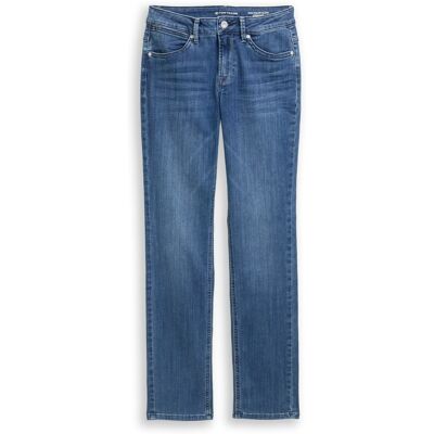 TOM TAILOR Damen TTALEXA STRAIGHT Jeans, blau, Uni, Gr. 27/32 TOM TAILOR Damen TTALEXA STRAIGHT Jeans, blau, Uni, Gr. 27/32