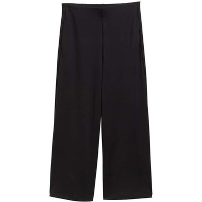 TOM TAILOR DENIM Damen High Waist Culotte Hose, schwarz, Uni, Gr. XL TOM TAILOR DENIM Damen High Waist Culotte Hose, schwarz, Uni, Gr. XL