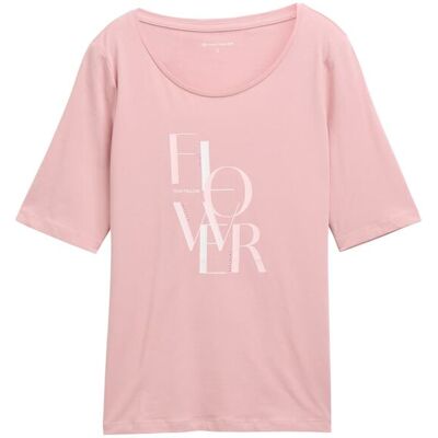 TOM TAILOR Damen T-Shirt mit Print, rosa, Uni, Gr. S TOM TAILOR Damen T-Shirt mit Print, rosa, Uni, Gr. S