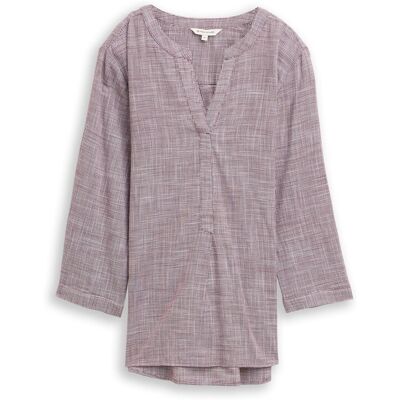 TOM TAILOR Damen Bluse aus Baumwolle, rot, Uni, Gr. 34 TOM TAILOR Damen Bluse aus Baumwolle, rot, Uni, Gr. 34