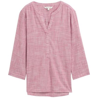 TOM TAILOR Damen Bluse aus Baumwolle, rot, Uni, Gr. 34 TOM TAILOR Damen Bluse aus Baumwolle, rot, Uni, Gr. 34