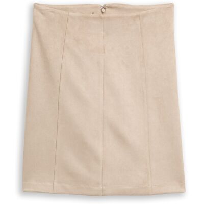TOM TAILOR Damen Rock in Wildleder-Optik, grau, Uni, Gr. 44 TOM TAILOR Damen Rock in Wildleder-Optik, grau, Uni, Gr. 44
