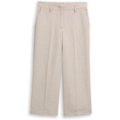 TOM TAILOR Damen Culotte Hose mit Bügelfalte, braun, Meliert, Gr. 40/28 TOM TAILOR Damen Culotte Hose mit Bügelfalte, braun, Meliert, Gr. 40/28