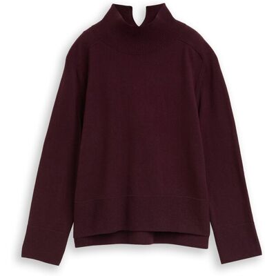 TOM TAILOR Damen Strickpullover mit Kaschmir-Anteil, rot, Meliert, Gr. L TOM TAILOR Damen Strickpullover mit Kaschmir-Anteil, rot, Meliert, Gr. L