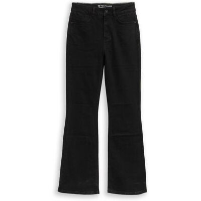 TOM TAILOR Damen TTSTELLA BOOTCUT Jeans mit Stretch, schwarz, Uni, Gr. 30/34 TOM TAILOR Damen TTSTELLA BOOTCUT Jeans mit Stretch, schwarz, Uni, Gr. 30/34