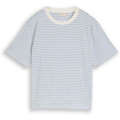TOM TAILOR DENIM Damen Boxy Fit T-Shirt, blau, Gestreift, Gr. XL TOM TAILOR DENIM Damen Boxy Fit T-Shirt, blau, Gestreift, Gr. XL