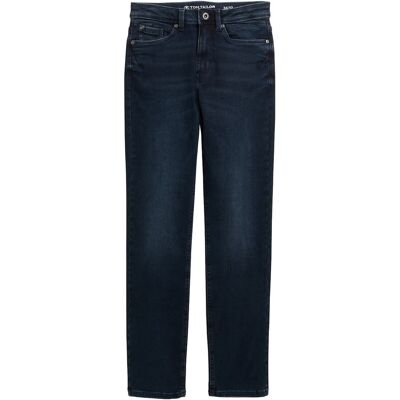 TOM TAILOR Damen TTELVA STRAIGHT High Waist Jeans, blau, Uni, Gr. 26/30 TOM TAILOR Damen TTELVA STRAIGHT High Waist Jeans, blau, Uni, Gr. 26/30