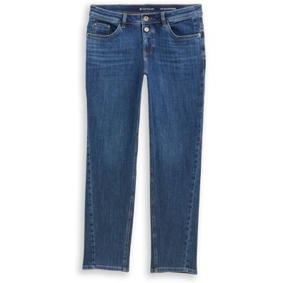 TOM TAILOR Damen TTADEVA BOYFRIEND Jeans mit Stretch, blau, Uni, Gr. 28/32 TOM TAILOR Damen TTADEVA BOYFRIEND Jeans mit Stretch, blau, Uni, Gr. 28/32