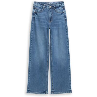 TOM TAILOR Damen TTMADINA WIDE Jeans, blau, Uni, Gr. 29/34 TOM TAILOR Damen TTMADINA WIDE Jeans, blau, Uni, Gr. 29/34