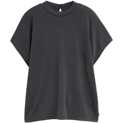 TOM TAILOR DENIM Damen T-Shirt mit Fledermausärmeln, schwarz, Uni, Gr. M TOM TAILOR DENIM Damen T-Shirt mit Fledermausärmeln, schwarz, Uni, Gr. M