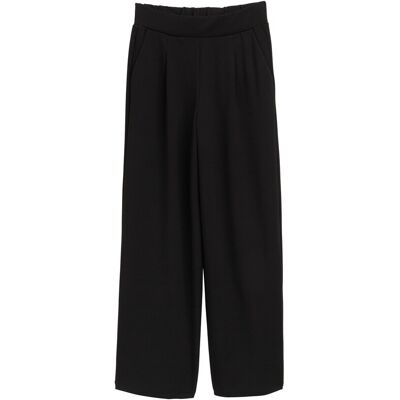 TOM TAILOR DENIM Damen Wide Leg Hose, schwarz, Uni, Gr. XL TOM TAILOR DENIM Damen Wide Leg Hose, schwarz, Uni, Gr. XL