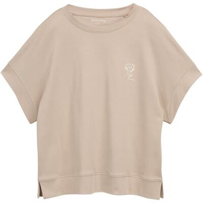 TOM TAILOR Damen Loose Fit T-Shirt mit Print, grau, Uni, Gr. XS TOM TAILOR Damen Loose Fit T-Shirt mit Print, grau, Uni, Gr. XS