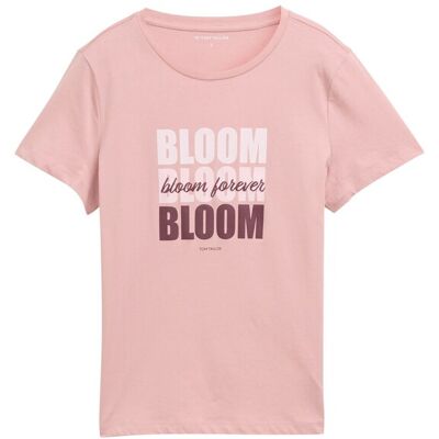 TOM TAILOR Damen T-Shirt mit Print, rosa, Uni, Gr. XXL TOM TAILOR Damen T-Shirt mit Print, rosa, Uni, Gr. XXL