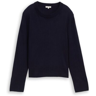 TOM TAILOR Damen Strickpullover mit Kaschmir-Anteil, blau, Meliert, Gr. XS TOM TAILOR Damen Strickpullover mit Kaschmir-Anteil, blau, Meliert, Gr. XS