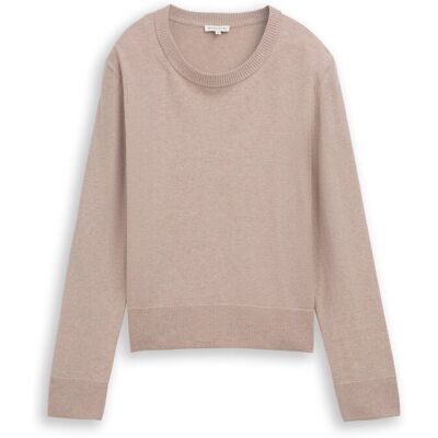 TOM TAILOR Damen Strickpullover mit Kaschmir-Anteil, braun, Meliert, Gr. XXXL TOM TAILOR Damen Strickpullover mit Kaschmir-Anteil, braun, Meliert, Gr. XXXL