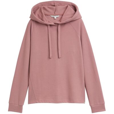 TOM TAILOR DENIM Damen Loose Fit Hoodie Sweatshirt, rosa, Uni, Gr. XS TOM TAILOR DENIM Damen Loose Fit Hoodie Sweatshirt, rosa, Uni, Gr. XS