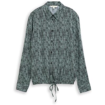 TOM TAILOR Damen Bluse mit Muster, grün, Gemustert, Gr. 40 TOM TAILOR Damen Bluse mit Muster, grün, Gemustert, Gr. 40