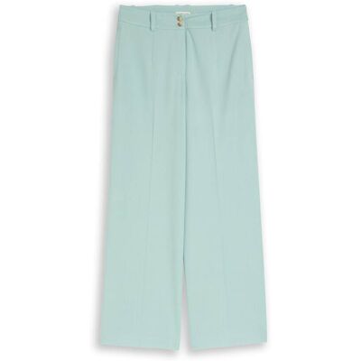 TOM TAILOR Damen TTLEA WIDE Hose mit Bügelfalte, grün, Meliert, Gr. 42/32 TOM TAILOR Damen TTLEA WIDE Hose mit Bügelfalte, grün, Meliert, Gr. 42/32
