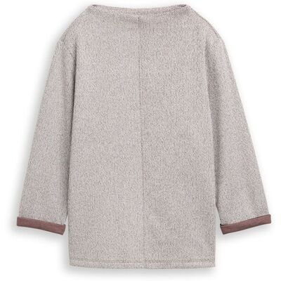 TOM TAILOR Damen Sweatshirt mit Stehkragen, braun, Meliert, Gr. XXL TOM TAILOR Damen Sweatshirt mit Stehkragen, braun, Meliert, Gr. XXL