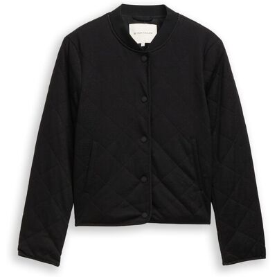 TOM TAILOR Damen Steppjacke mit Glitzer-Effekt, grau, Uni, Gr. L TOM TAILOR Damen Steppjacke mit Glitzer-Effekt, grau, Uni, Gr. L