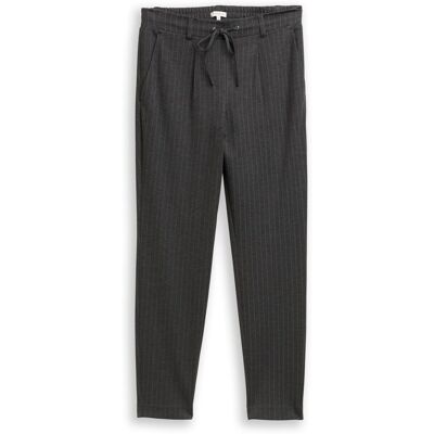 TOM TAILOR Damen Loose Fit Hose mit Nadelstreifen, grau, Nadelstreifen, Gr. 34/32 TOM TAILOR Damen Loose Fit Hose mit Nadelstreifen, grau, Nadelstreifen, Gr. 34/32
