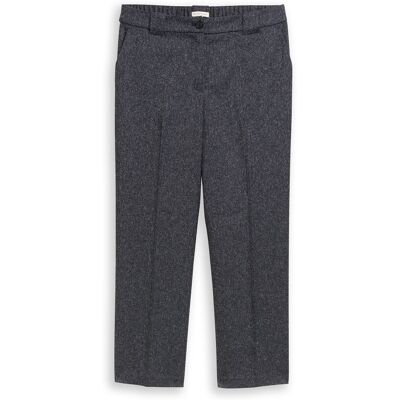 TOM TAILOR Damen TTMIA STRAIGHT Hose in Melange-Optik, blau, Meliert, Gr. 42/28 TOM TAILOR Damen TTMIA STRAIGHT Hose in Melange-Optik, blau, Meliert, Gr. 42/28