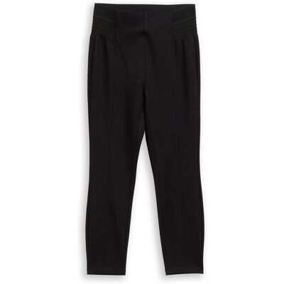 TOM TAILOR Damen Plus Size - Treggings Hose mit elastischem Bund, schwarz, Uni, Gr. 44/28 TOM TAILOR Damen Plus Size - Treggings Hose mit elastischem Bund, schwarz, Uni, Gr. 44/28