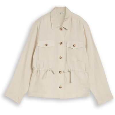 TOM TAILOR Damen Regular Fit Jacke mit Leinenanteil, braun, Uni, Gr. 36 TOM TAILOR Damen Regular Fit Jacke mit Leinenanteil, braun, Uni, Gr. 36