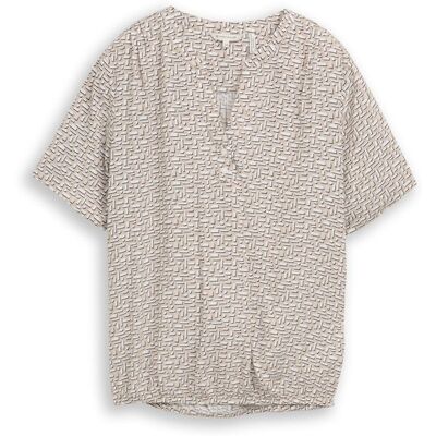 TOM TAILOR Damen Bluse mit Muster, beige, Gemustert, Gr. 36 TOM TAILOR Damen Bluse mit Muster, beige, Gemustert, Gr. 36