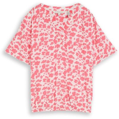 TOM TAILOR Damen Bluse mit Muster, rosa, Gemustert, Gr. 38 TOM TAILOR Damen Bluse mit Muster, rosa, Gemustert, Gr. 38