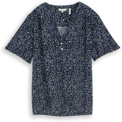 TOM TAILOR Damen Bluse mit Muster, blau, Gemustert, Gr. 34 TOM TAILOR Damen Bluse mit Muster, blau, Gemustert, Gr. 34