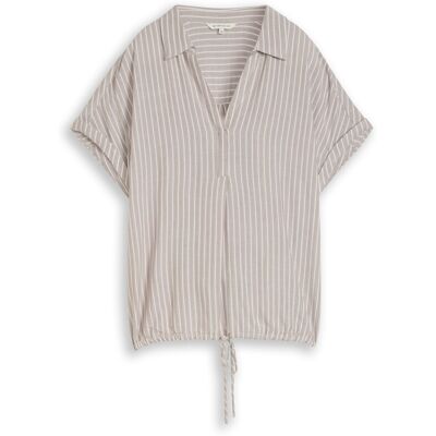 TOM TAILOR Damen Loose Fit Bluse mit Streifenmuster, beige, Gestreift, Gr. 36 TOM TAILOR Damen Loose Fit Bluse mit Streifenmuster, beige, Gestreift, Gr. 36