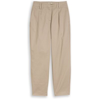 TOM TAILOR Damen Cropped Barrel Hose, grau, Uni, Gr. 38/28 TOM TAILOR Damen Cropped Barrel Hose, grau, Uni, Gr. 38/28