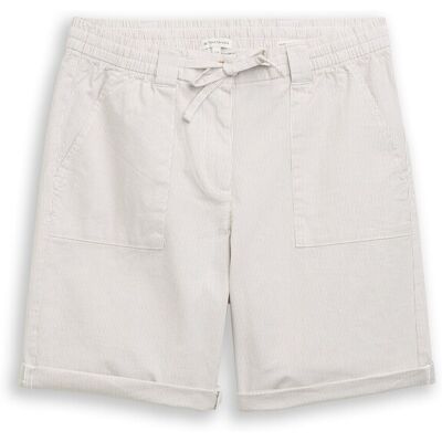 TOM TAILOR Damen Chino Bermuda Shorts mit Kordelzug, grün, Gestreift, Gr. 42 TOM TAILOR Damen Chino Bermuda Shorts mit Kordelzug, grün, Gestreift, Gr. 42