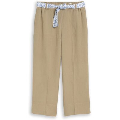 TOM TAILOR Damen Culotte Hose mit Leinenanteil, grün, Uni, Gr. 40/28 TOM TAILOR Damen Culotte Hose mit Leinenanteil, grün, Uni, Gr. 40/28