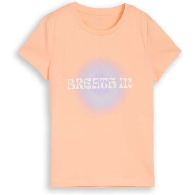TOM TAILOR Mädchen T-Shirt mit Print, orange, Uni, Gr. 152 TOM TAILOR Mädchen T-Shirt mit Print, orange, Uni, Gr. 152