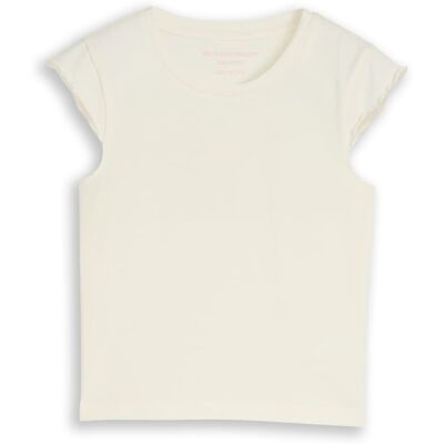 TOM TAILOR Mädchen Cropped T-Shirt mit Wellkanten, weiß, Uni, Gr. 152 TOM TAILOR Mädchen Cropped T-Shirt mit Wellkanten, weiß, Uni, Gr. 152