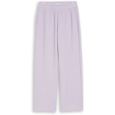TOM TAILOR Mädchen Wide Leg Hose mit Struktur, lila, Uni, Gr. 176 TOM TAILOR Mädchen Wide Leg Hose mit Struktur, lila, Uni, Gr. 176