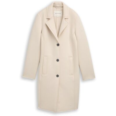 TOM TAILOR Damen Scuba Mantel mit Eingriffstaschen, braun, Uni, Gr. XS TOM TAILOR Damen Scuba Mantel mit Eingriffstaschen, braun, Uni, Gr. XS