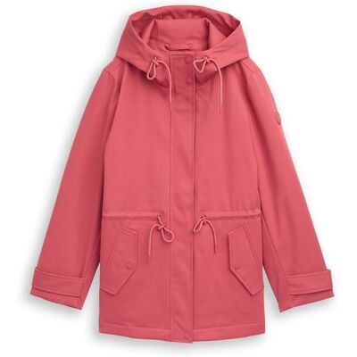 TOM TAILOR Damen Parka aus wasserabweisendem Material, rot, Uni, Gr. XS TOM TAILOR Damen Parka aus wasserabweisendem Material, rot, Uni, Gr. XS