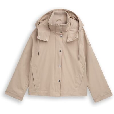 TOM TAILOR Damen Ultralight Short Parka aus wasserabweisendem Material, grau, Uni, Gr. L TOM TAILOR Damen Ultralight Short Parka aus wasserabweisendem Material, grau, Uni, Gr. L