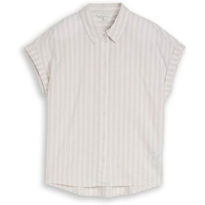 TOM TAILOR DENIM Damen Bluse mit Streifenmuster, beige, Gestreift, Gr. XS TOM TAILOR DENIM Damen Bluse mit Streifenmuster, beige, Gestreift, Gr. XS