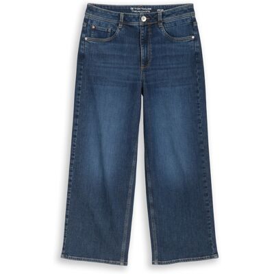 TOM TAILOR Damen TTNELMA CULOTTE Jeans, blau, Uni, Gr. 26/28 TOM TAILOR Damen TTNELMA CULOTTE Jeans, blau, Uni, Gr. 26/28