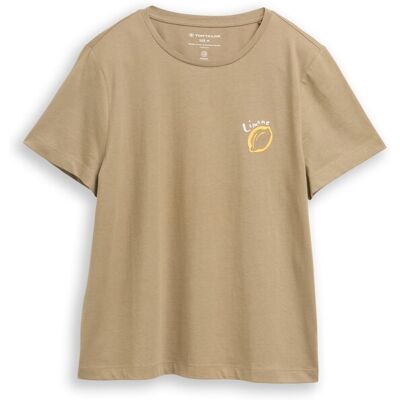 TOM TAILOR Damen T-Shirt mit Print, grün, Uni, Gr. XL TOM TAILOR Damen T-Shirt mit Print, grün, Uni, Gr. XL